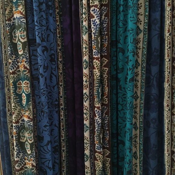 Multicolor multi print upper ribbed skirt  Sz M - Picture 2 of 5